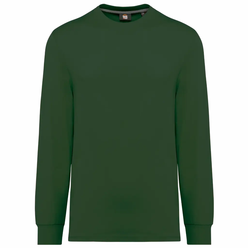 Ecologisch uniseks T-shirt met lange mouwen, forest green — productfoto 11
