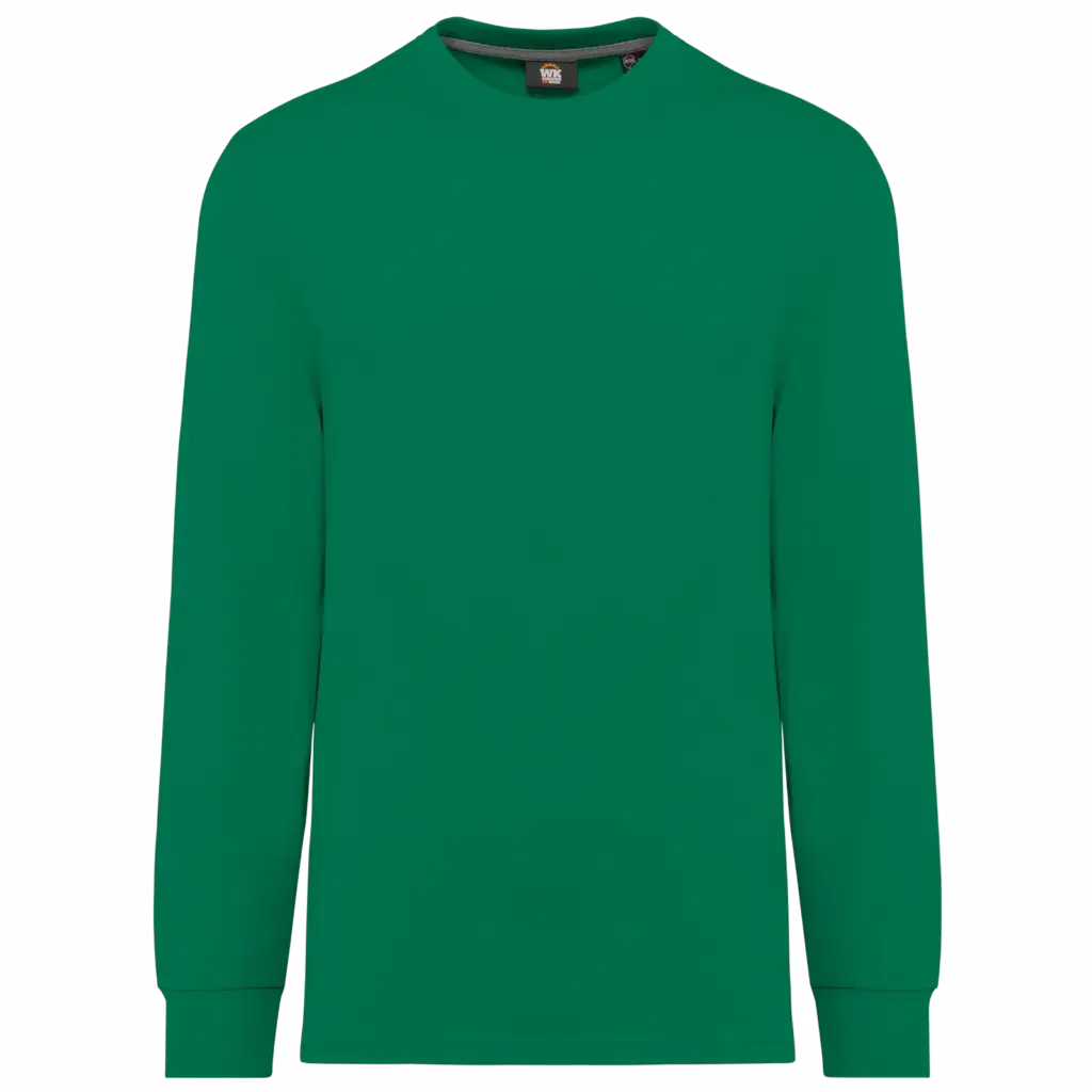 Ecologisch uniseks T-shirt met lange mouwen, kelly green — productfoto 12