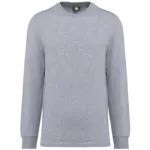 Ecologisch uniseks T-shirt met lange mouwen, oxford grey — productfoto 14