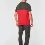 Ecologisch tweekleurig uniseks T-shirt met korte mouwen — productfoto 3