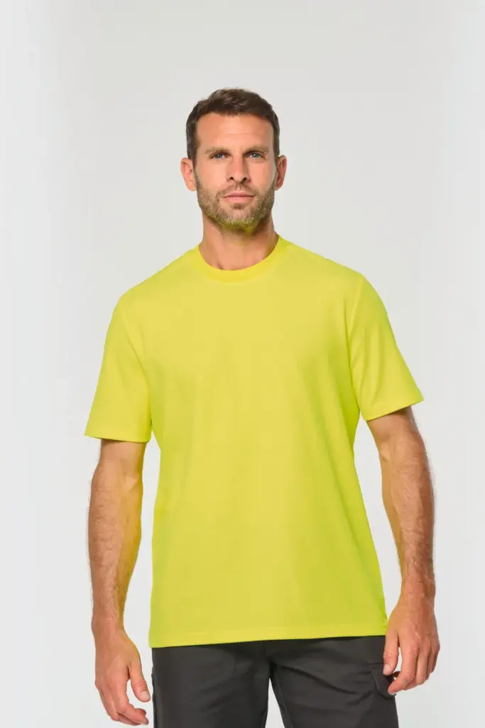 WK308-5_2025 - Hidalgo-werbeartikel Ecologisch uniseks T-shirt katoen/polyester — productfoto 2