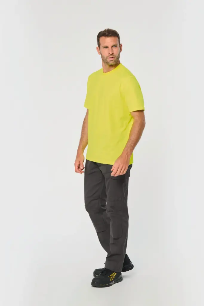 WK308-7_2025 - Hidalgo-werbeartikel Ecologisch uniseks T-shirt katoen/polyester — productfoto 4