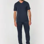 Ecologisch antibacterieel heren-T-shirt met V-hals — productfoto 3