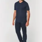 Ecologisch antibacterieel heren-T-shirt met V-hals — productfoto 4