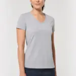 WK317-3_2026 - Hidalgo-werbeartikel Ecologisch antibacterieel dames-T-shirt met V-hals