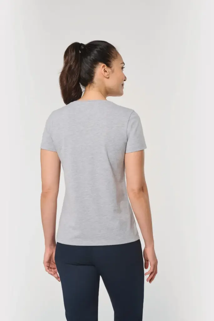WK317-5_2026 - Hidalgo-werbeartikel Ecologisch antibacterieel dames-T-shirt met V-hals — productfoto 2