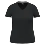 Ecologisch antibacterieel dames-T-shirt met V-hals, black — productfoto 6
