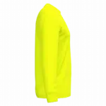 Ecologisch uniseks T-shirt lange mouwen katoen/polyester, fluorescent yellow — productfoto 6