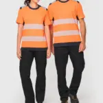 Gerecycled veiligheids-T-shirt ronde hals korte mouwen unisex