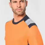 Gerecycled veiligheids-T-shirt ronde hals korte mouwen unisex — productfoto 4