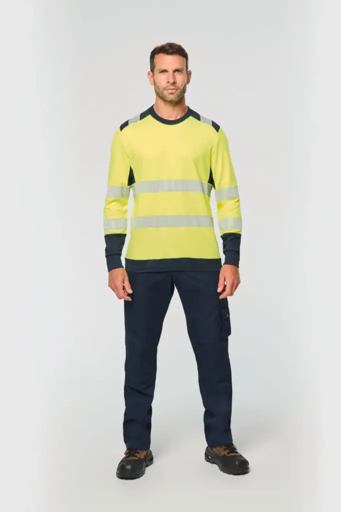 Gerecycled veiligheids-T-shirt lange mouwen — productfoto 4
