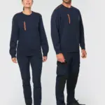 Day To Day sweater zakje met contrasterende rits