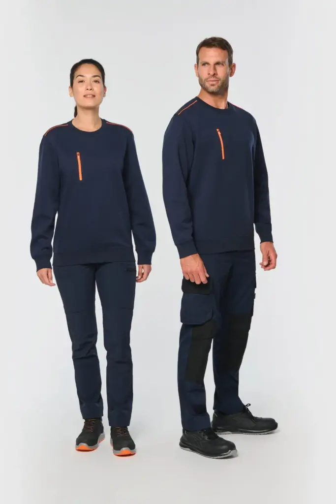 Day To Day sweater zakje met contrasterende rits