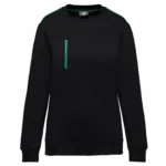 Day To Day sweater zakje met contrasterende rits, black / kelly green — productfoto 6