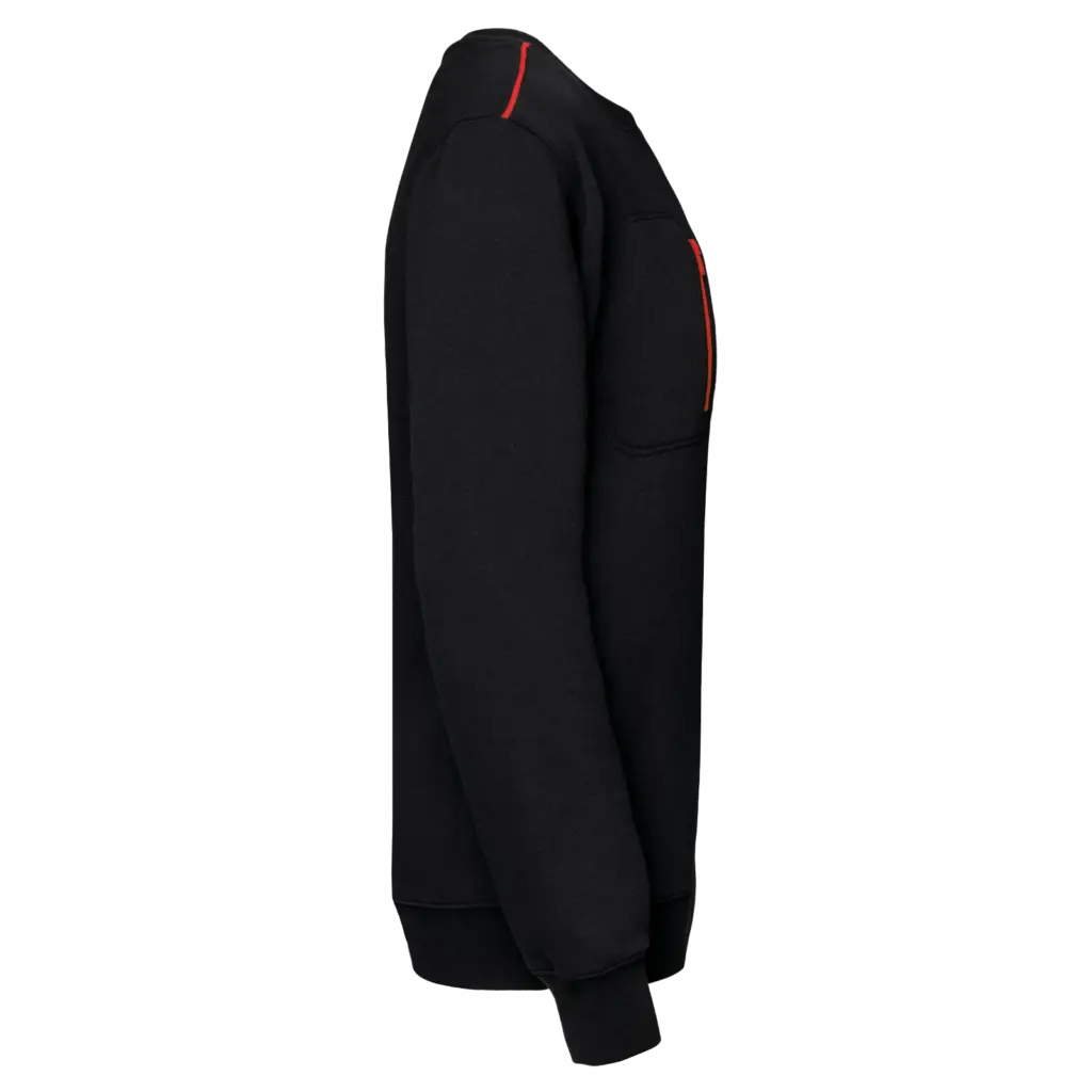 Day To Day sweater zakje met contrasterende rits, black / red — productfoto 7