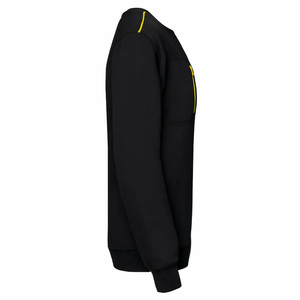 Day To Day sweater zakje met contrasterende rits, black / yellow — productfoto 9