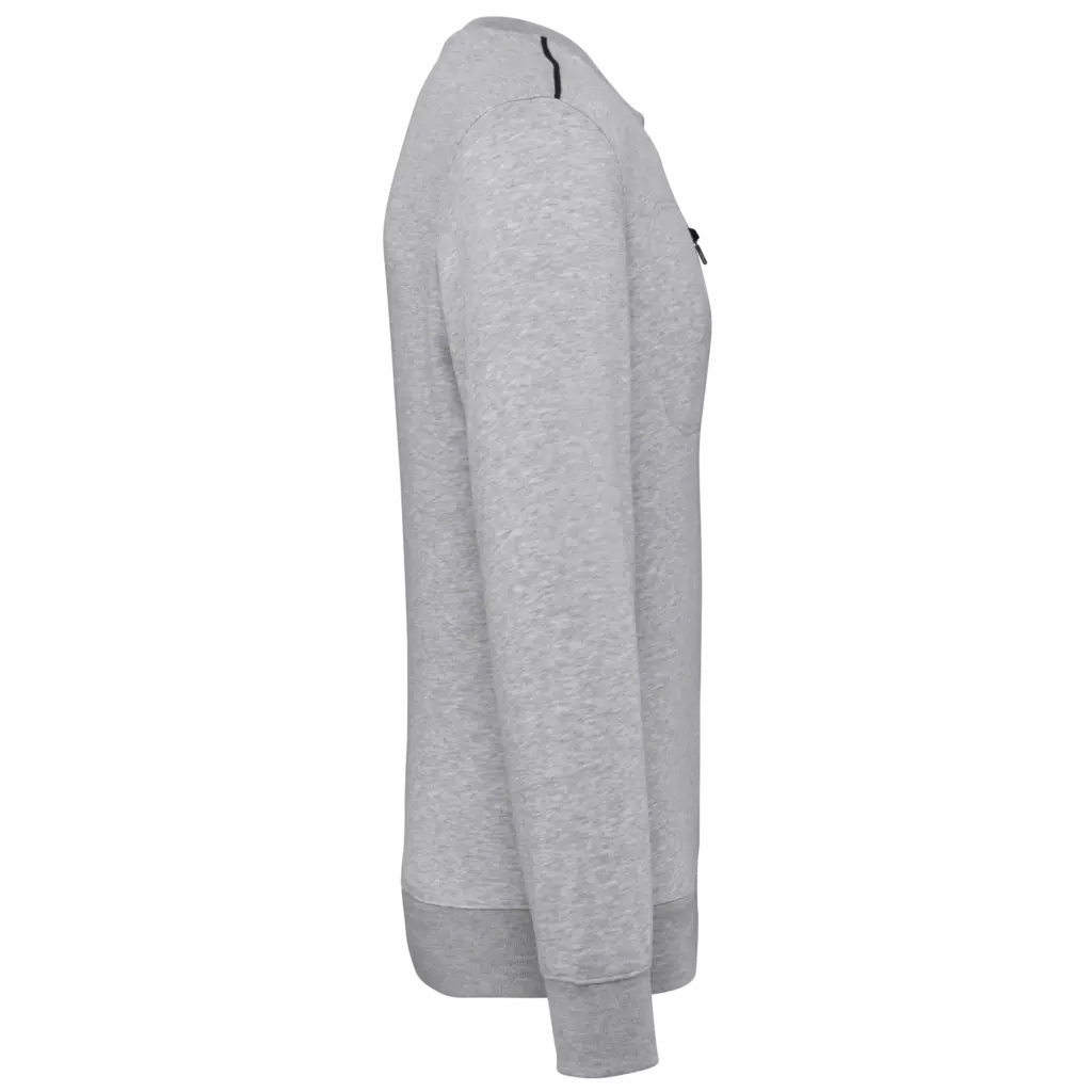 Day To Day sweater zakje met contrasterende rits, oxford grey / black — productfoto 15