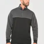 Ecologische uniseks sweater met ritskraag — productfoto 2