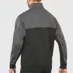 Ecologische uniseks sweater met ritskraag — productfoto 3
