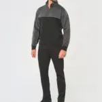 Ecologische uniseks sweater met ritskraag — productfoto 4