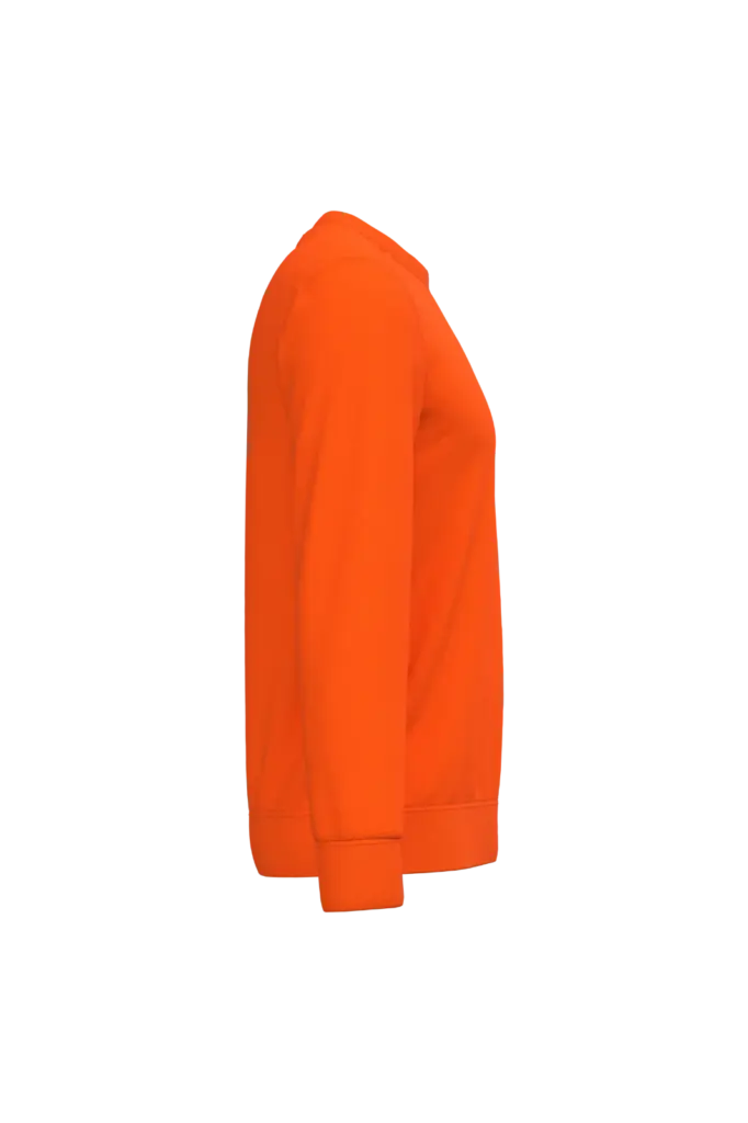 Ecologische uniseks sweater polyester/katoen, fluorescent orange — productfoto 5