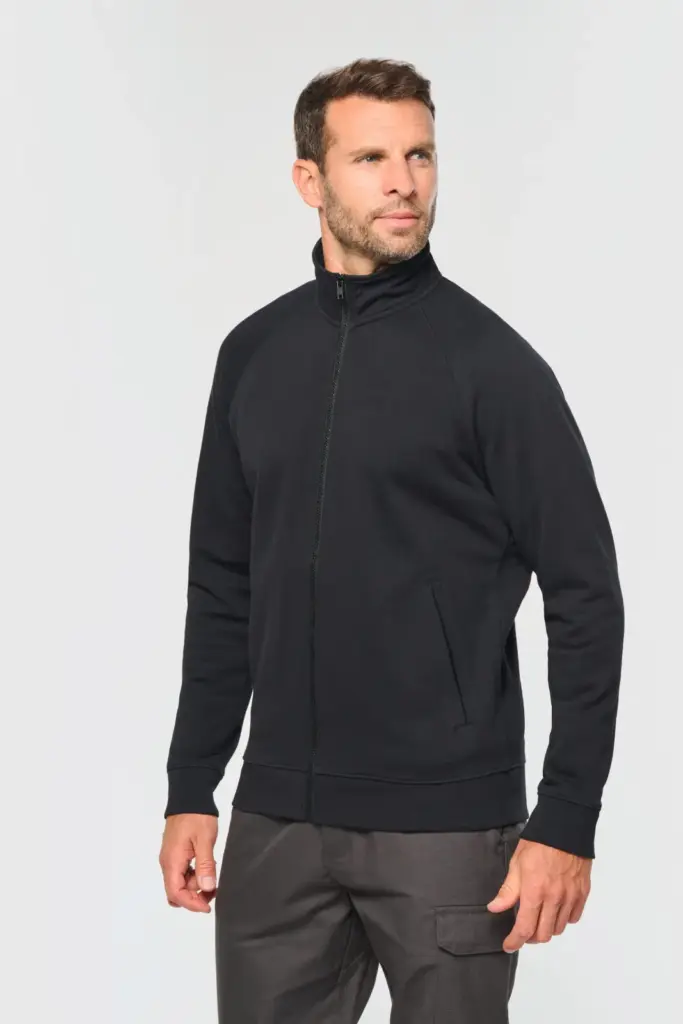 Katoenen sweatvest met raglanmouwen
