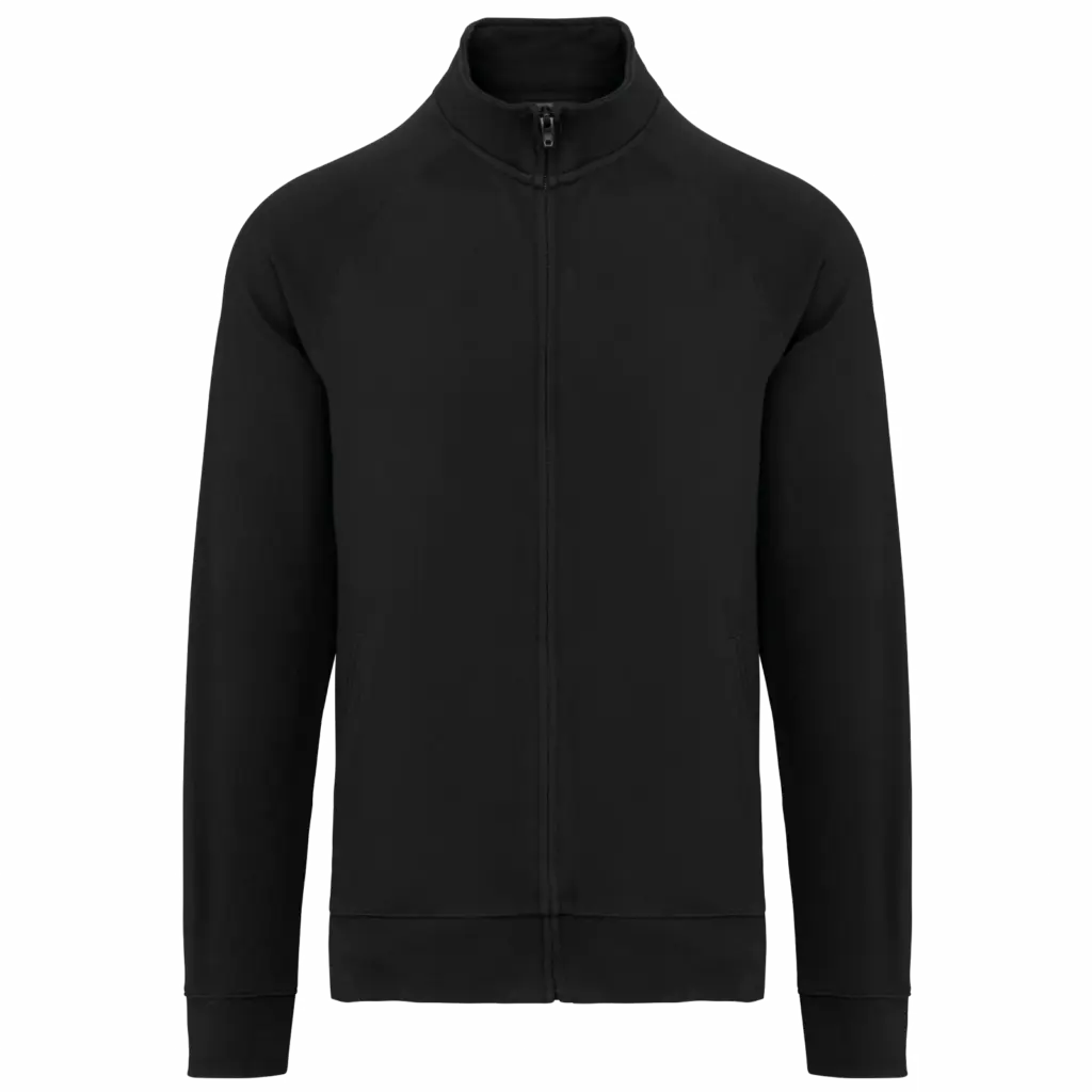 PS_WK406_BLACK - Hidalgo Katoenen sweatvest met raglanmouwen, black — productfoto 6