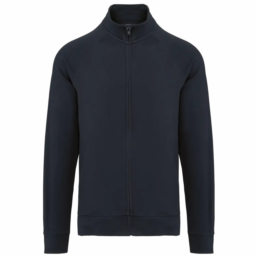 PS_WK406_NAVY - Hidalgo Katoenen sweatvest met raglanmouwen, navy — productfoto 8