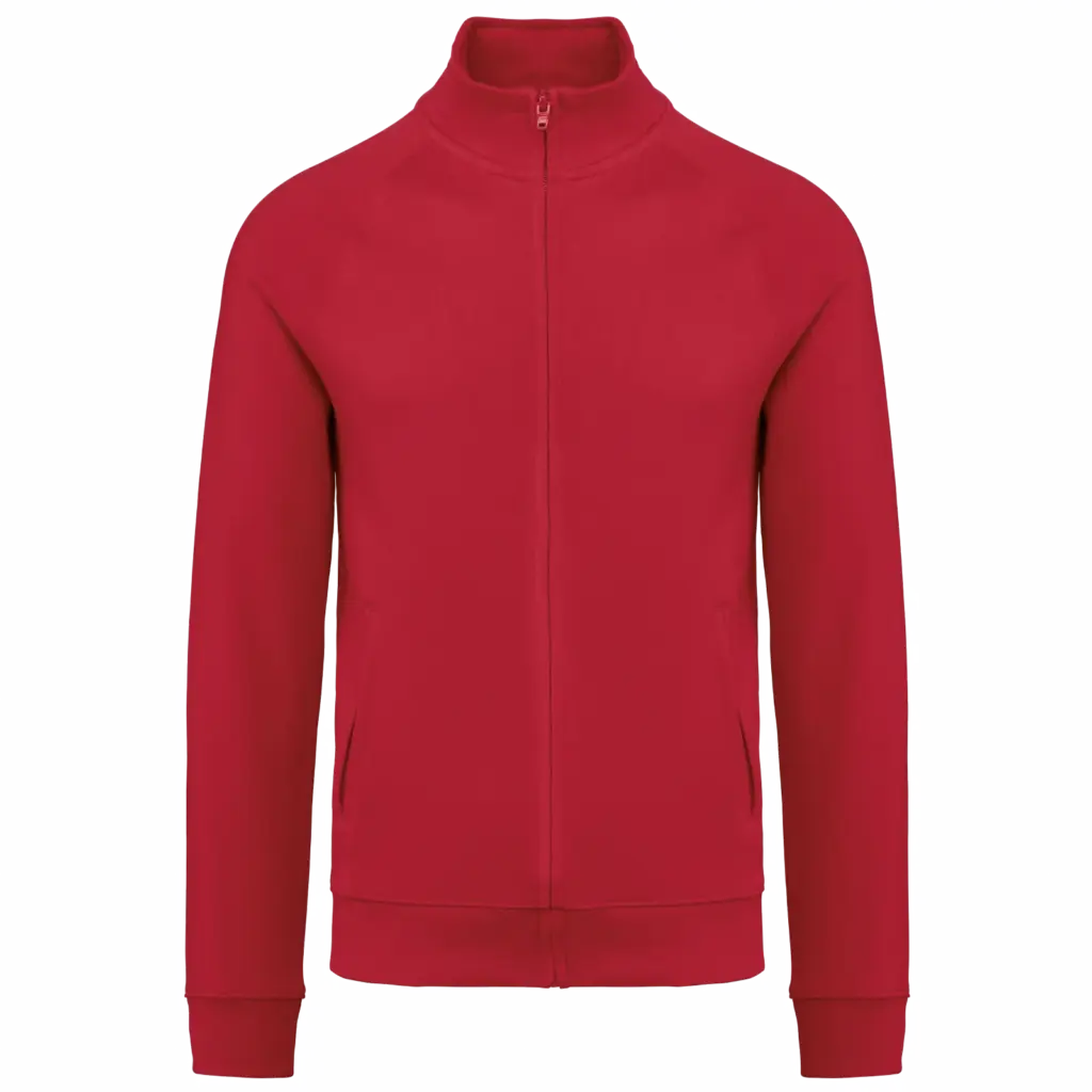 PS_WK406_RED - Hidalgo Katoenen sweatvest met raglanmouwen, red — productfoto 10