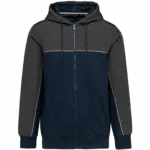 PS_WK410_NAVY-DARKGREY - Hidalgo Fleeceweste WK410 bedrucken wasserabweisend recycelt XS-5XL — Produktfoto 7