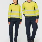 Gerecyclede veiligheidssweater ronde hals