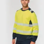 Gerecyclede veiligheidssweater ronde hals — productfoto 2
