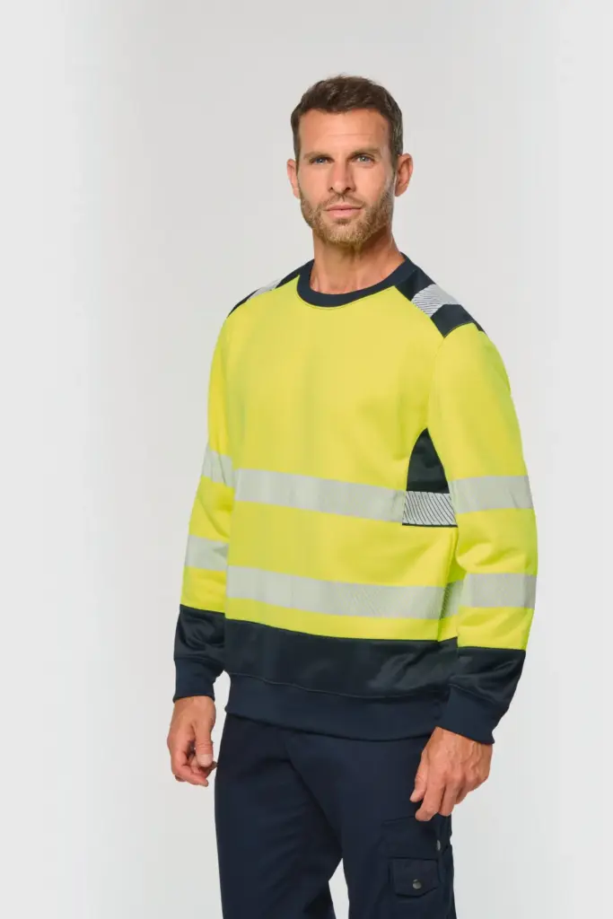 Gerecyclede veiligheidssweater ronde hals — productfoto 2