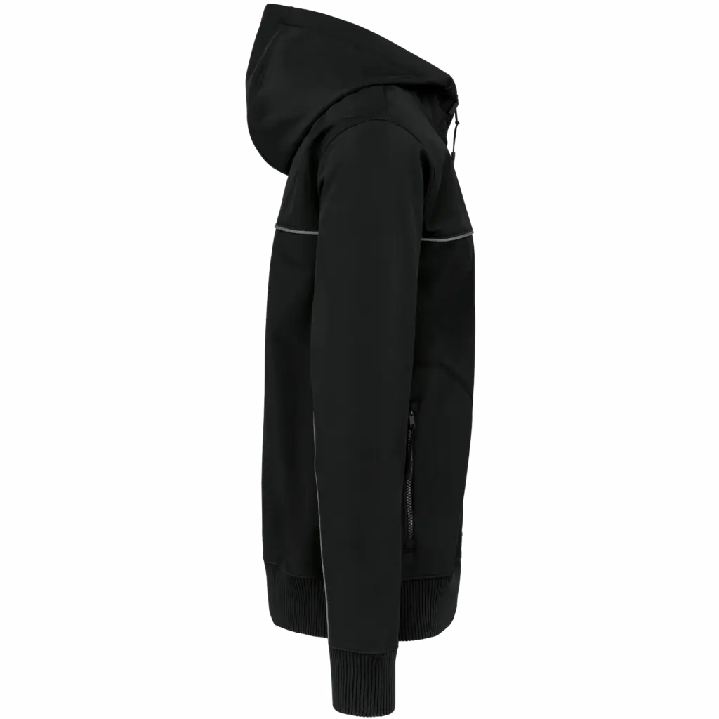3-laags unisex softshelljas, black — productfoto 5