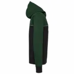 3-laags unisex softshelljas, black / forest green — productfoto 7