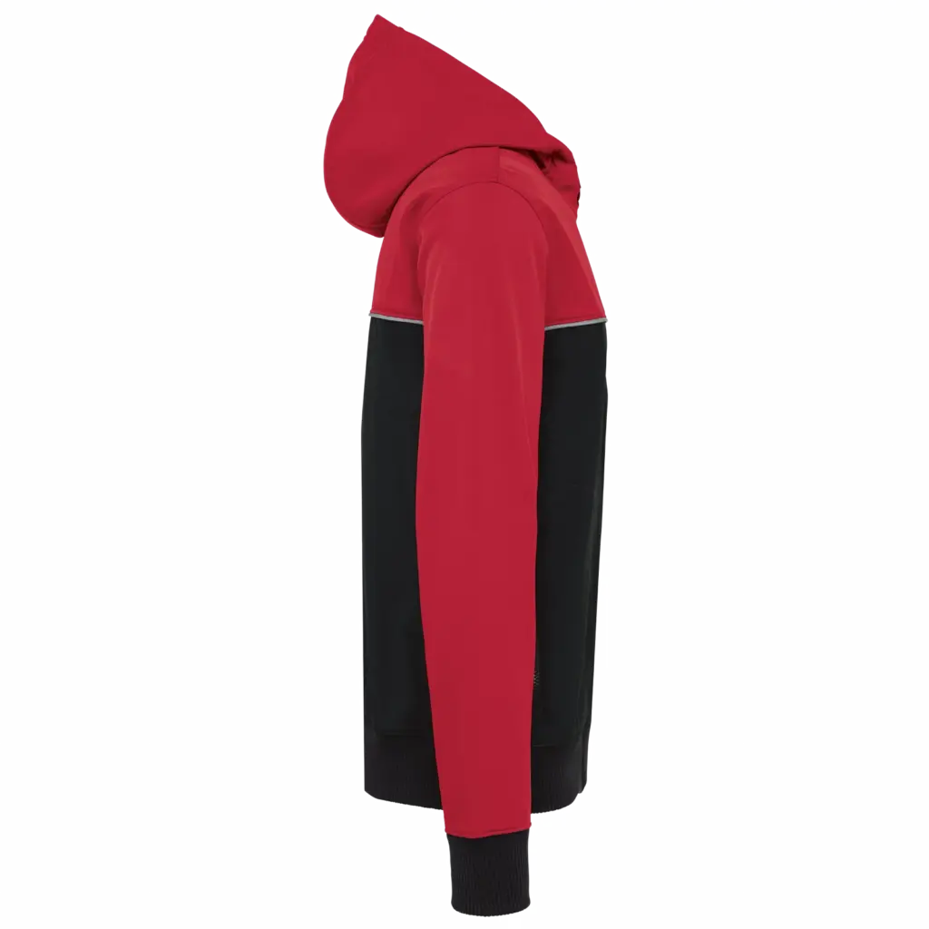 3-laags unisex softshelljas, black / red — productfoto 9