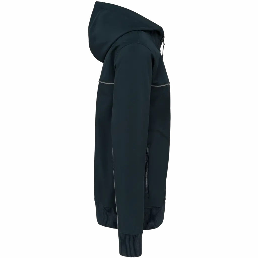 3-laags unisex softshelljas, navy — productfoto 11