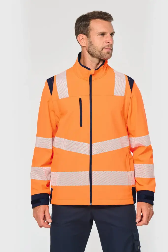 Gerecycled softshelljack met afneembare mouwen — productfoto 2