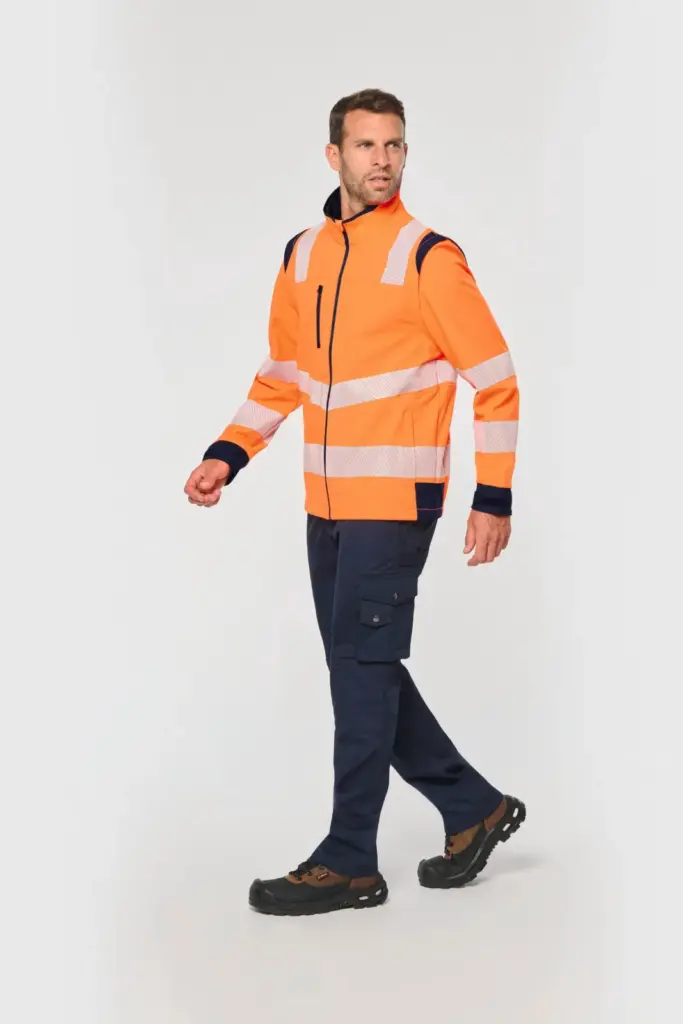 Gerecycled softshelljack met afneembare mouwen — productfoto 4