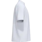 PS_WK500-S_WHITE - Hidalgo-werbeartikel Ecologisch koksjasje met korte mouwen uniseks, white — productfoto 6