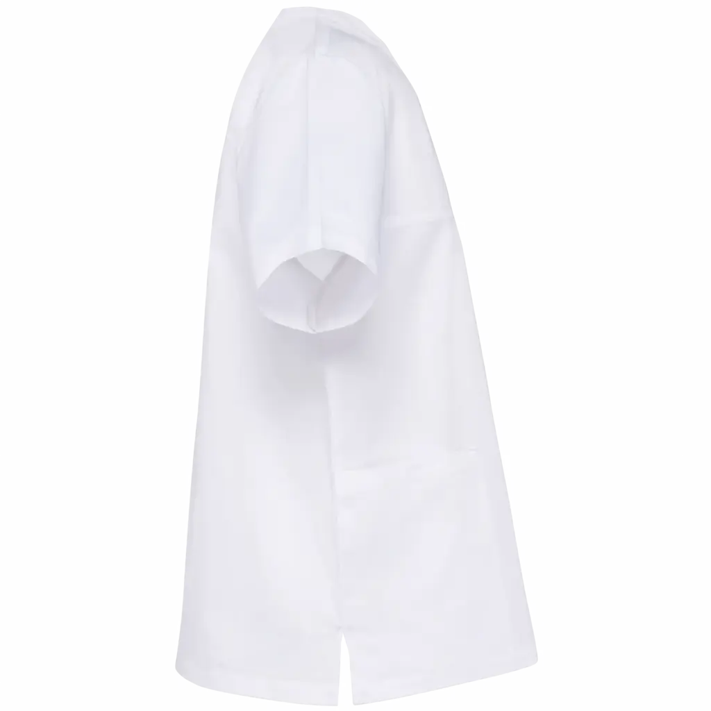 Katoenen unisex tuniek met korte mouwen, white — productfoto 5