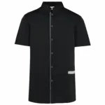 Herenoverhemd van polykatoen met drukknopen, black — productfoto 6