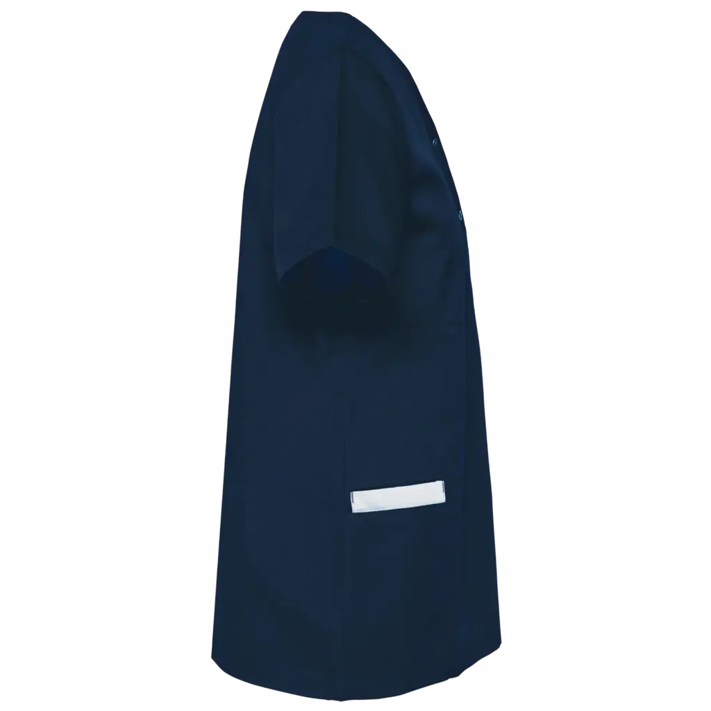 Damesblouse van polykatoen met drukknopen, navy — productfoto 8