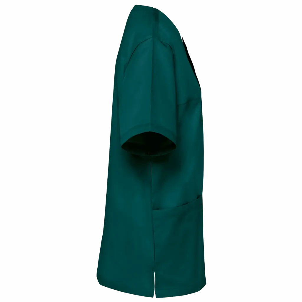 Unisex tuniek met korte mouwen van polykatoen, emerald green — productfoto 6