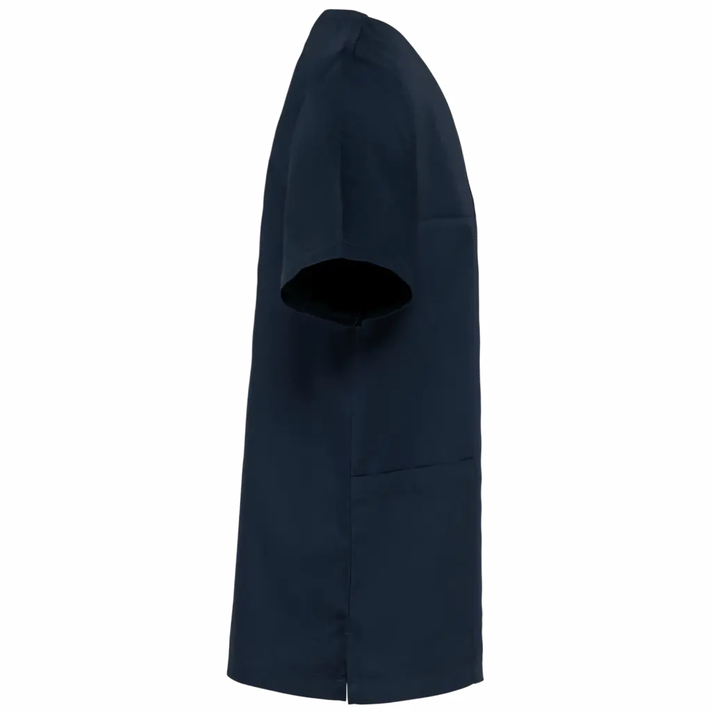 Unisex tuniek met korte mouwen van polykatoen, navy — productfoto 7