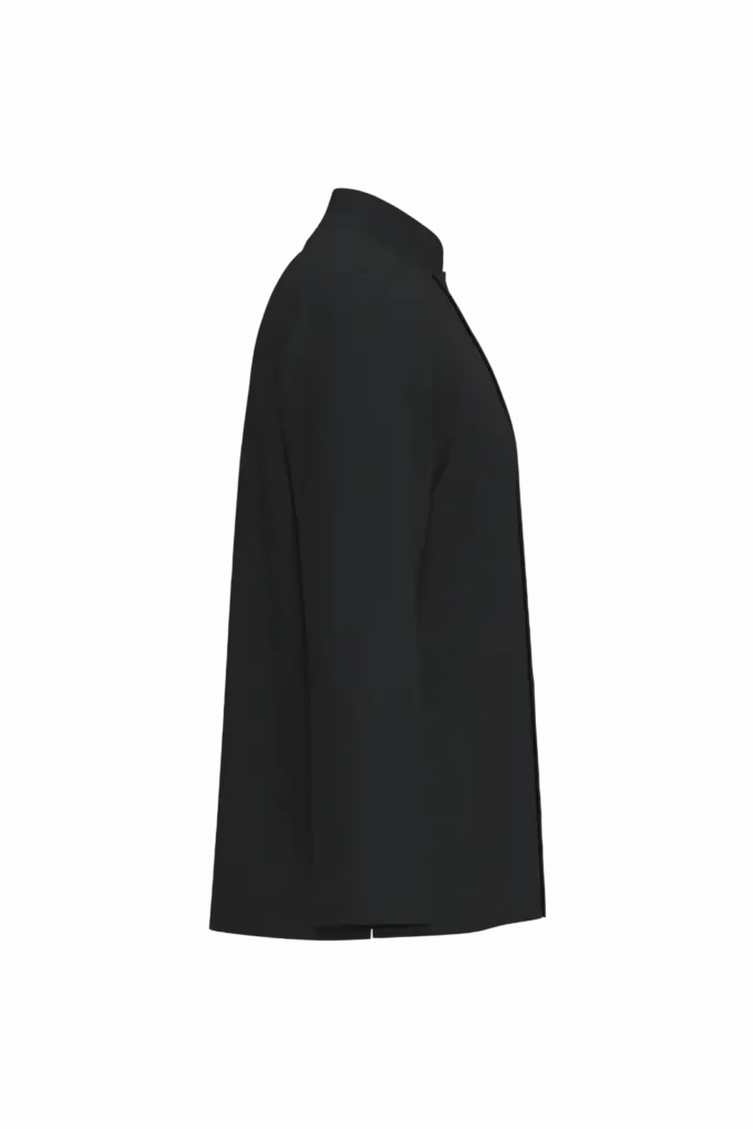 Ecologisch koksjasje met lange mouwen uniseks, black — productfoto 5