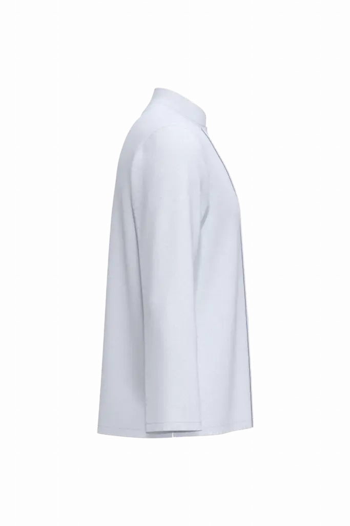 Ecologisch koksjasje met lange mouwen uniseks, white — productfoto 6