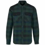 PS_WK520_FORESTGREEN-NAVYCHECKED-BLACK - Hidalgo Kariertes Overshirt bedrucken WK520 Baumwolle Workwear S-5XL — Produktfoto 7