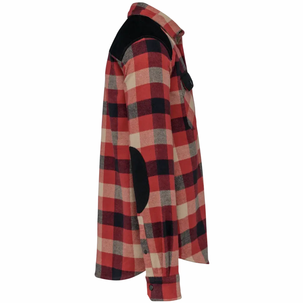 Geruit overshirt met zakken, red / dark beige checked / black — productfoto 7