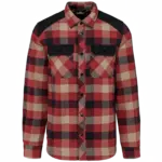 PS_WK520_RED-DARKBEIGECHECKED-BLACK - Hidalgo Kariertes Overshirt bedrucken WK520 Baumwolle Workwear S-5XL — Produktfoto 8